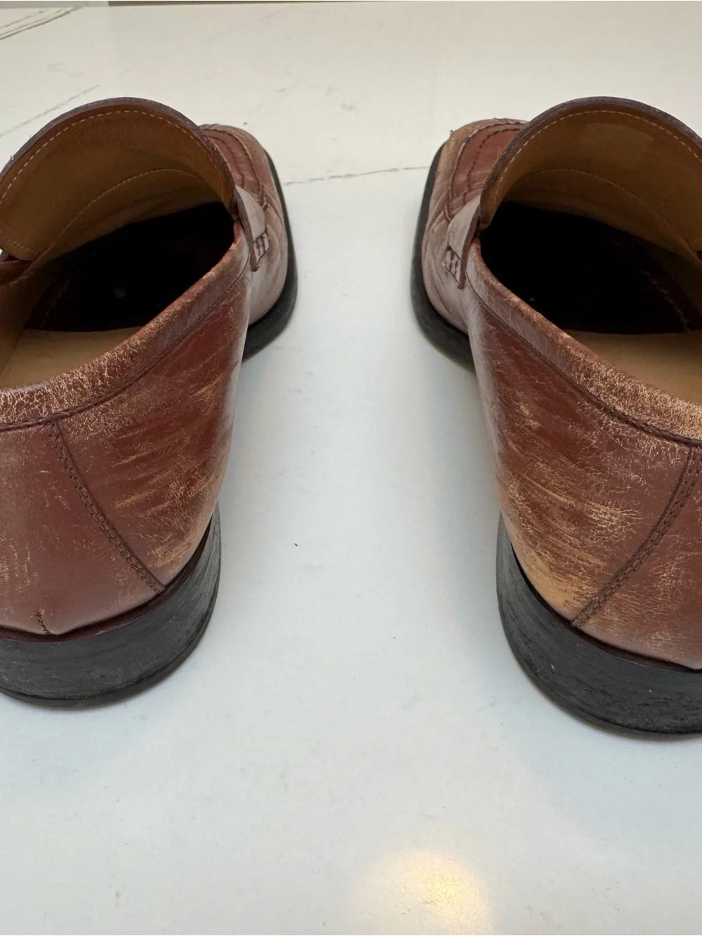 Louis Vuitton Brown Leather Penny Loafers